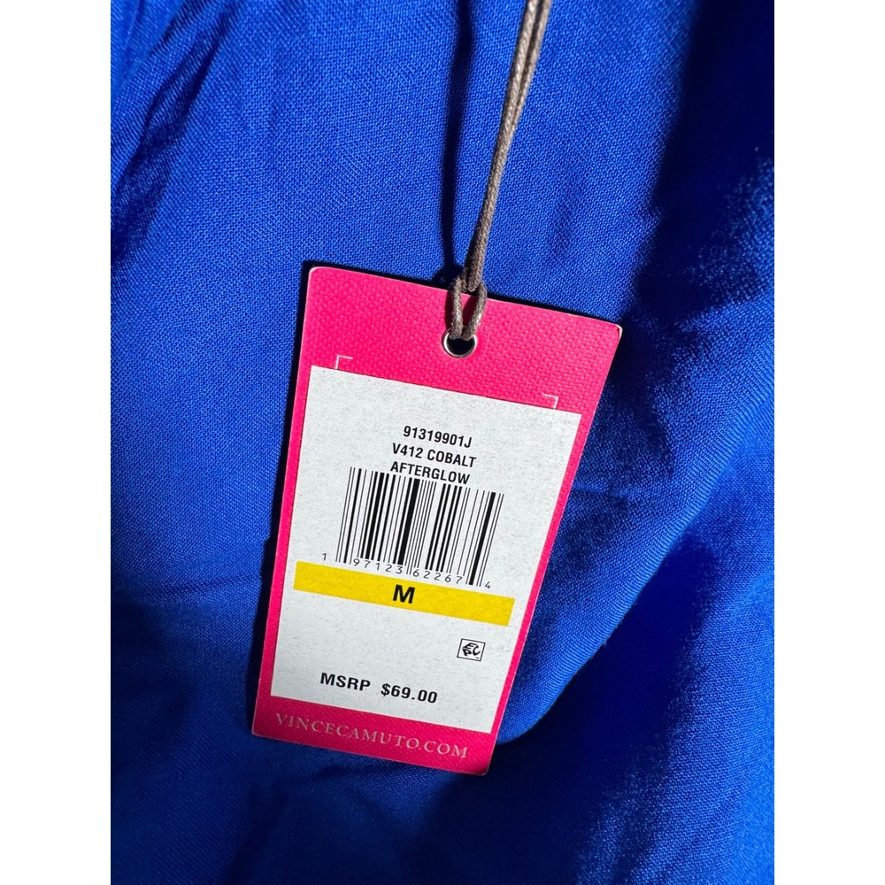 Vince Camuto Womens Cobalt Blue Rayon Flowy Jumpsuit Afterglow Size M - Picture 6 of 6